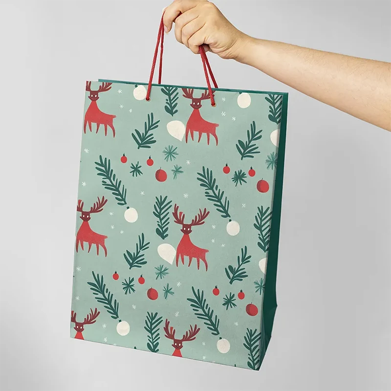 Weihnachtslogo -Papiertüte