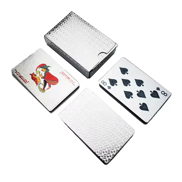 Silber Langlebige Plastik -PVC -Spielkarten